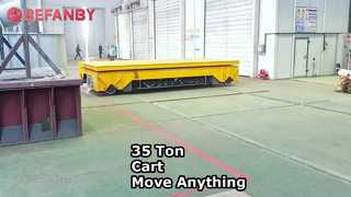 क्रॉस ट्रैक पर 35 टन ट्रांसफर कार्ट संचालित, पेशेवर बैटरी लिफ्ट परिवहन ट्रॉली