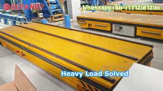 हेवी ड्यूटी 12 टन ट्रांसफर ट्रॉली, इंटेलिजेंट बैटरी चालित रेल गाइडेड वाहन