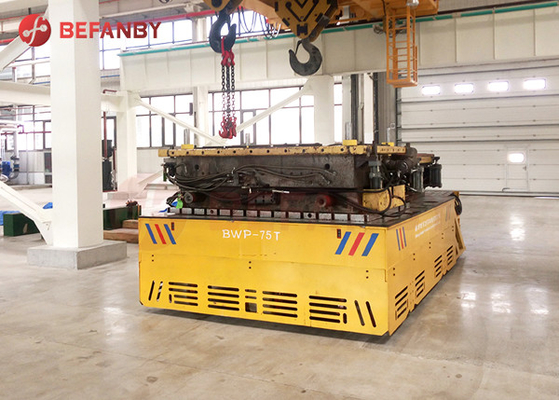 1-500T Load Capacity Trackless Transfer Cart For Plant 12 Months Warranty