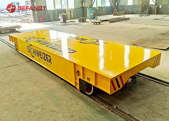 SGS Q235 Material Handling 1000T Motorized Rail Cart