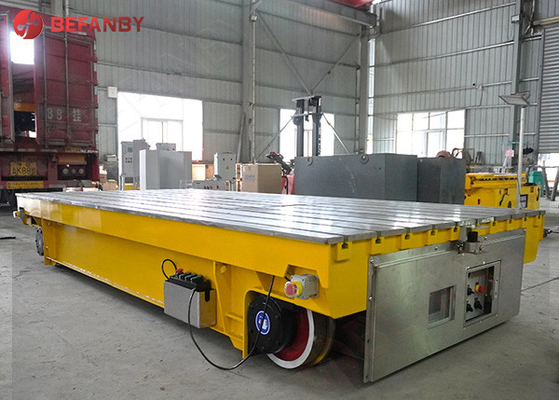 Heavy Duty Electrically Operated Rail Transfer Cart / Trolley For Industrial Field