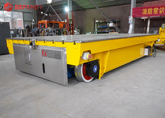 Heavy Duty Electrically Operated Rail Transfer Cart / Trolley For Industrial Field