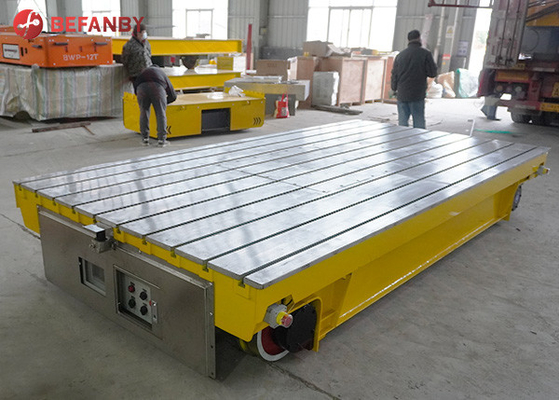 Heavy Duty Electrically Operated Rail Transfer Cart / Trolley For Industrial Field