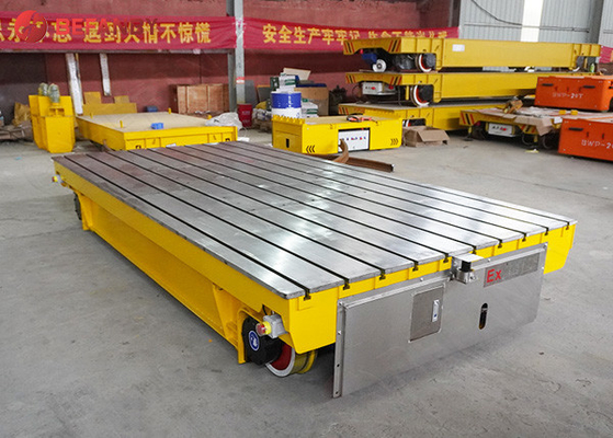 Heavy Duty Electrically Operated Rail Transfer Cart / Trolley For Industrial Field