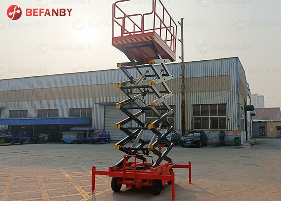 Customized 6m Traction Hydraulic Scissor Lift Platform
