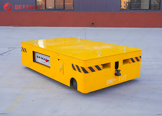 Industrial Field Large Capacity Battery Trackless Transfer Carts With Hand Pendant Remote Control