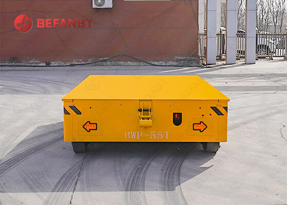 55T Heavy Capacity Trackless Transfer Cart with Rubber Wheel Design and Customized Car Size for Factory Use