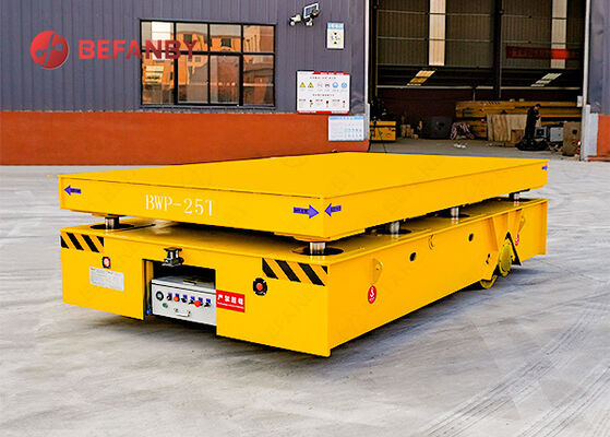 Professional Mold Plant Trackless Transfer Cart With Hydraulic Lift