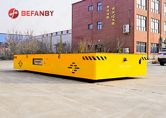 Steerable 20t Capacity Battery Operated Trackless Transfer Cart for Industrial Use