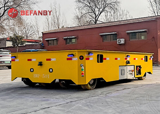  50T Custom Steel Structure Frame Trackless Flat Transfer Cart