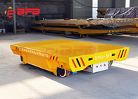 Handling Electric Rail Flat Car Motorized Transfer Trolley 350t For Steel Products