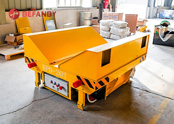 20T सुदृढीकरण और सुरक्षा रेल संचालित कॉइल ट्रांसफर ट्रॉली