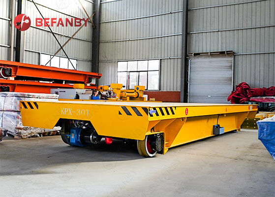 सामग्री हैंडलिंग कारखाने के लिए 30T बैटरी रेल ट्रांसफर कार्ट