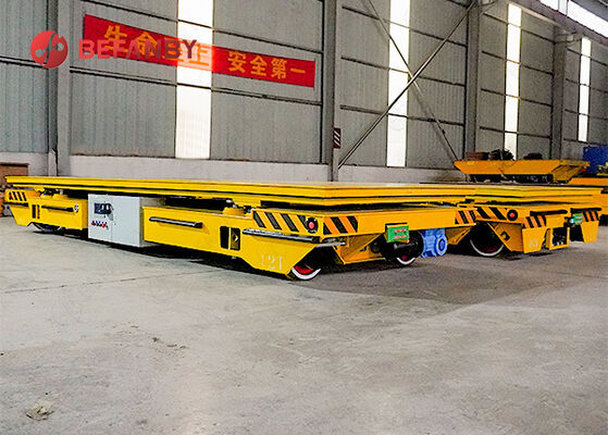 भारी भार 12T बैटरी संचालित आरजीवी रोबोट ट्रांसफर कार्ट बुद्धिमान नियंत्रण प्रणाली के साथ