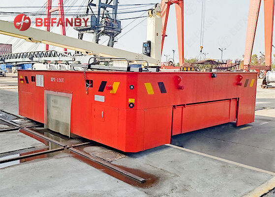 क्षैतिज और ऊर्ध्वाधर आंदोलन के लिए 120-टन बैटरी से चलने वाला रेल ट्रांसफर कार्ट