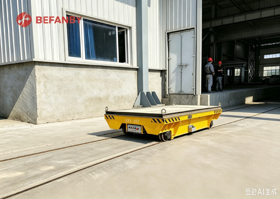 Long Distance Electrical Rail Transfer Cart Variable Speed Q235 Material
