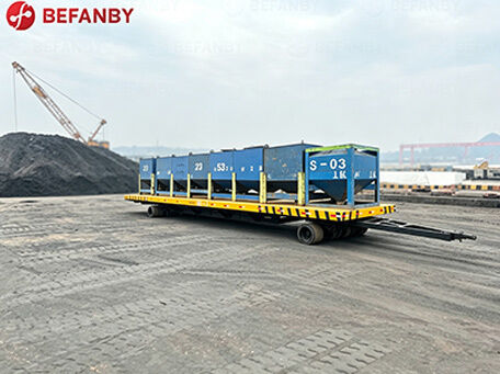 18T Coil Transportation Rail Transfer Cart With Winch Towing