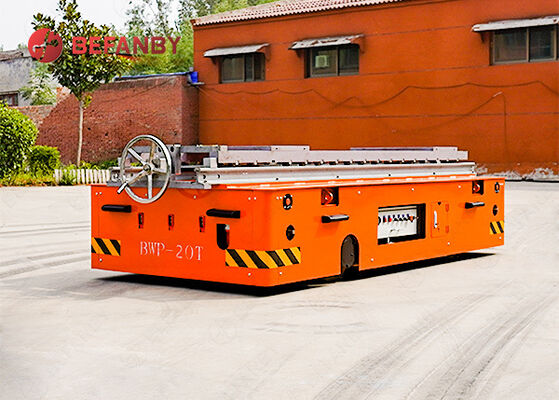 CE Certificated 20 Ton Trackess Transfer Cart With Chain-conveyor Transport